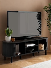 Birlea Black Effect Axel Small Fluted TV Unit - Image 2 of 9