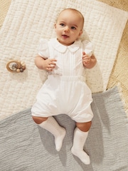White Smart Shirt, Shorts And Socks 3 Piece Set (0mths-2yrs) - Image 1 of 10