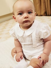 White Smart Shirt, Shorts And Socks 3 Piece Set (0mths-2yrs) - Image 2 of 10