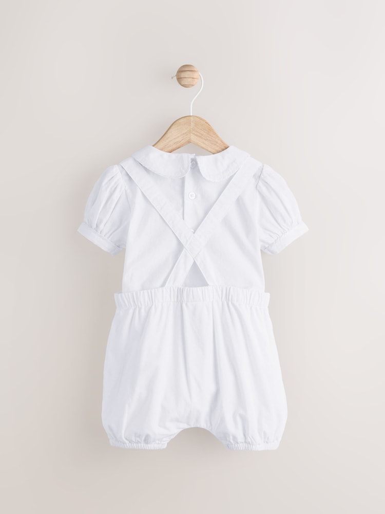White Smart Shirt, Shorts And Socks 3 Piece Set (0mths-2yrs) - Image 5 of 10