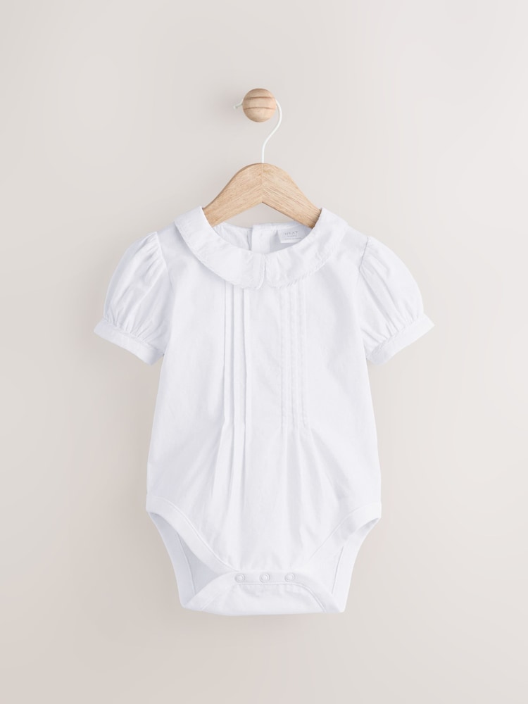 White Smart Shirt, Shorts And Socks 3 Piece Set (0mths-2yrs) - Image 6 of 10