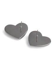 COACH Blue Glitter Bubble Heart Stud Earrings - Image 2 of 3