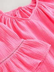 Pink 100% Cotton Beach Kaftan Dress (3-16yrs) - Image 7 of 7