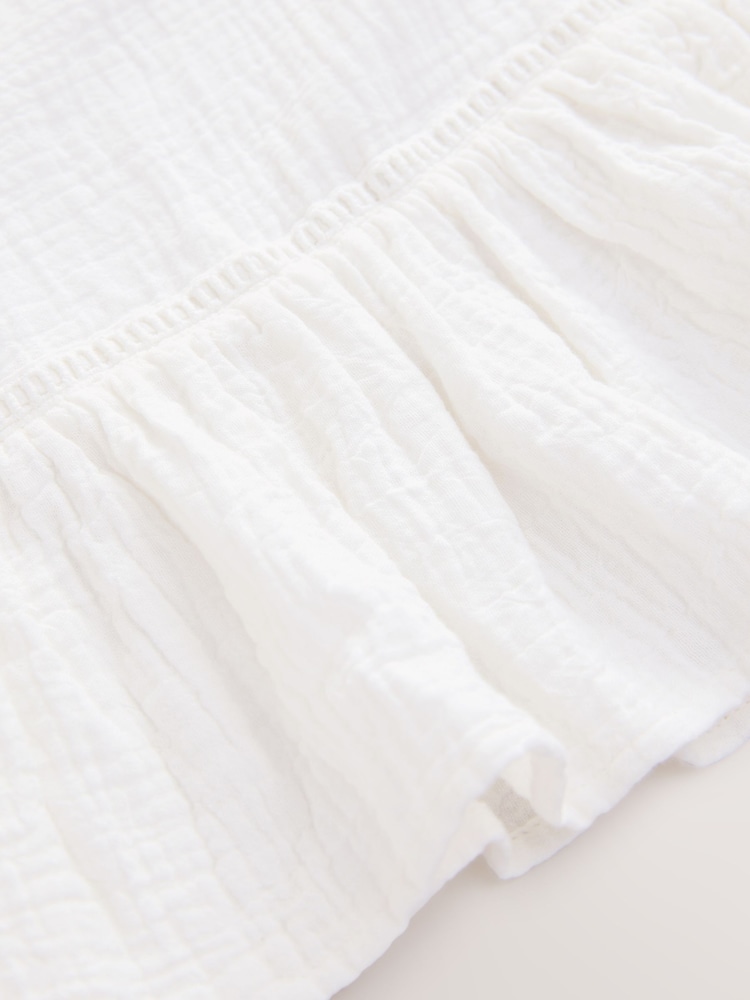 White 100% Cotton Beach Kaftan Dress (3-16yrs) - Image 7 of 7 White 100% Cotton Beach Kaftan Dress (3-16yrs) - Image 7 of 7