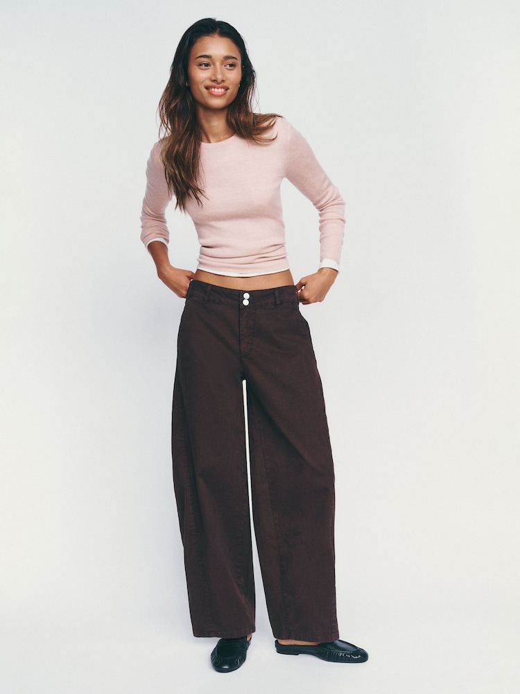 Brun - Anthropologie Pilcro Aero Wide-Leg Chino Trousers - Bilde 1 av 4