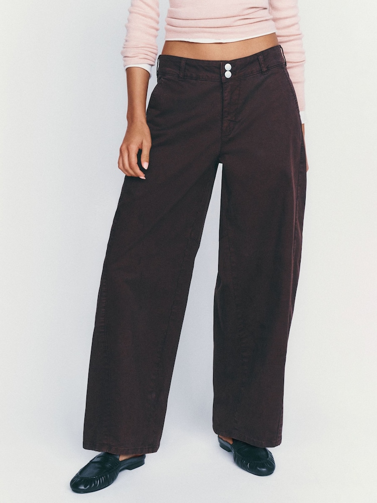 Brun - Anthropologie Pilcro Aero Wide-Leg Chino Trousers - Bilde 2 av 4