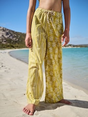 Vert olive - Pantalon de plage imprimé 100% coton (3-16ans) - Image 1 de 7