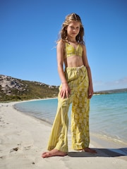 Vert olive - Pantalon de plage imprimé 100% coton (3-16ans) - Image 2 de 7