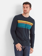 Tog 24 Blue Mens Lewes Long Sleeve 100% Cotton T-Shirt - Image 2 of 5
