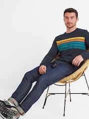 Tog 24 Blue Mens Lewes Long Sleeve 100% Cotton T-Shirt - Image 4 of 5