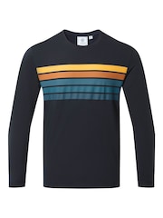 Tog 24 Blue Mens Lewes Long Sleeve 100% Cotton T-Shirt - Image 5 of 5