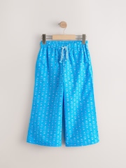 Blue Printed 100% Cotton Beach Trousers (3-16yrs) - Image 5 of 8