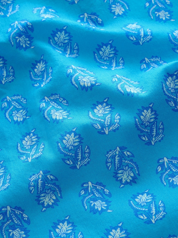 Blue Printed 100% Cotton Beach Trousers (3-16yrs) - Image 7 of 8