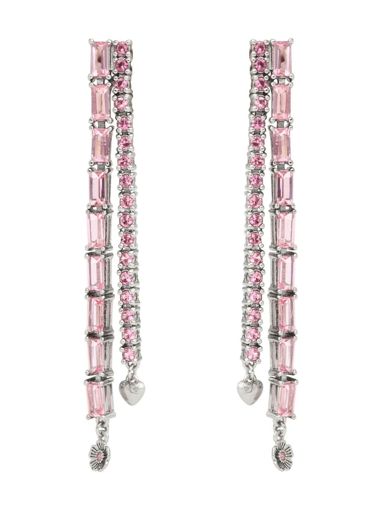 COACH Pink Signature Charm Tennis Earrings - Image 1 of 4