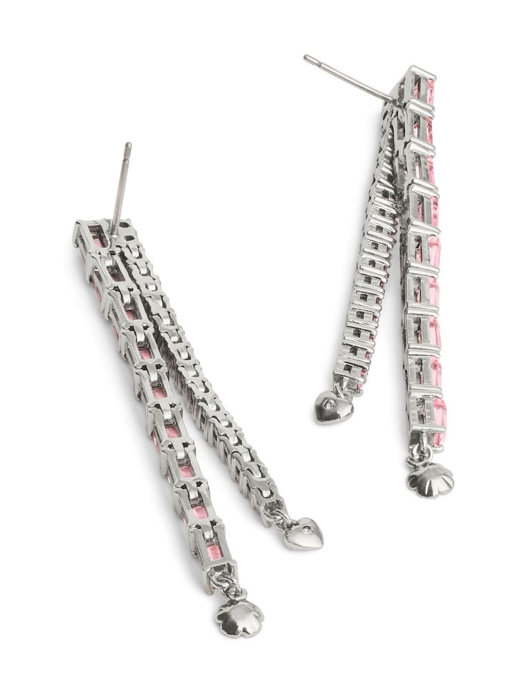 COACH Pink Signature Charm Tennis Earrings - Image 2 of 4