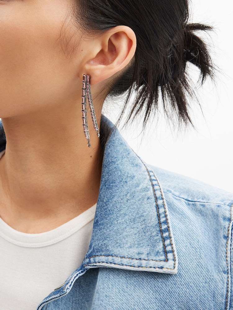 COACH Pink Signature Charm Tennis Earrings - Image 4 of 4