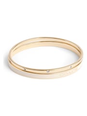 COACH Gold Tone Signature Duo Boxed Bangle Set - Image 1 of 3