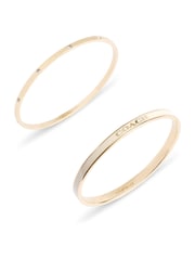 COACH Gold Tone Signature Duo Boxed Bangle Set - Image 2 of 3