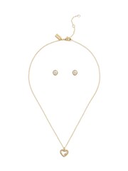 COACH Gold COACH Gold Tone Signature Pavé Heart Jewelry Set - Image 1 of 6