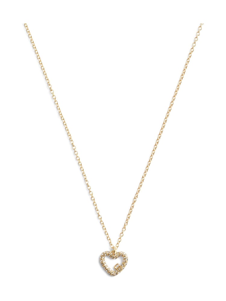 COACH Gold COACH Gold Tone Signature Pavé Heart Jewelry Set - Image 2 of 6 COACH Gold COACH Gold Tone Signature Pavé Heart Jewelry Set - Image 2 of 6