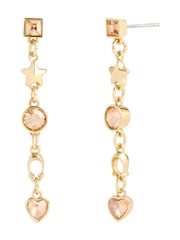 COACH Gold COACH Gold Tone Signature Star Charm Linear Earrings - Image 3 of 3