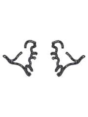 COACH Signature Pavé Rexy Black Stud Earrings - Image 1 of 1