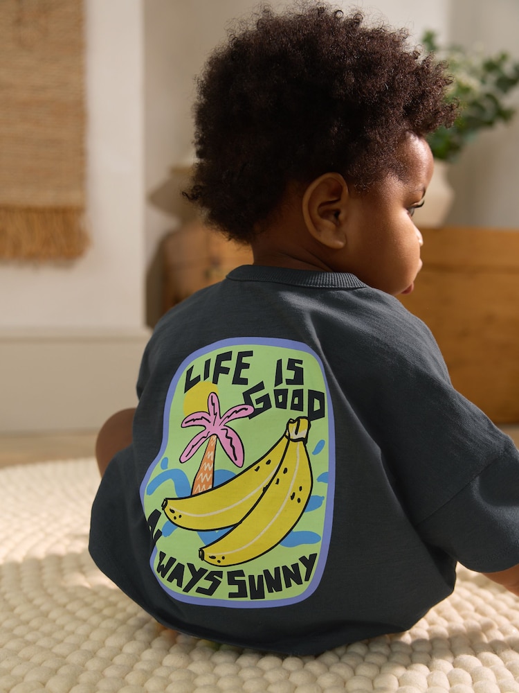 Charcoal Palm Baby T-Shirt and Shorts Set - Image 14 of 14