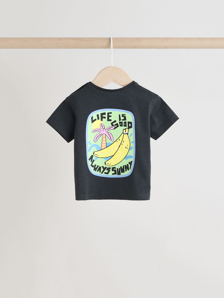 Charcoal Palm Baby T-Shirt and Shorts Set - Image 6 of 14