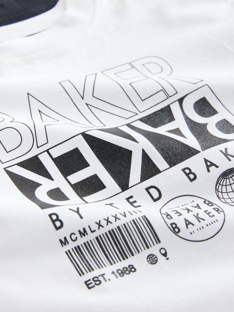 Baker by Ted Baker Graphic Print T-Shirts 3 Pack - Image 8 of 8