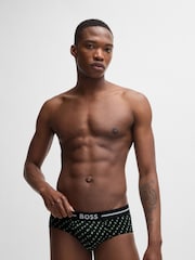 BOSS Green Logo Waistband Stretch Cotton Boxer Briefs 3 Pack - Image 2 of 7