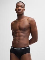 BOSS Green Logo Waistband Stretch Cotton Boxer Briefs 3 Pack - Image 3 of 7