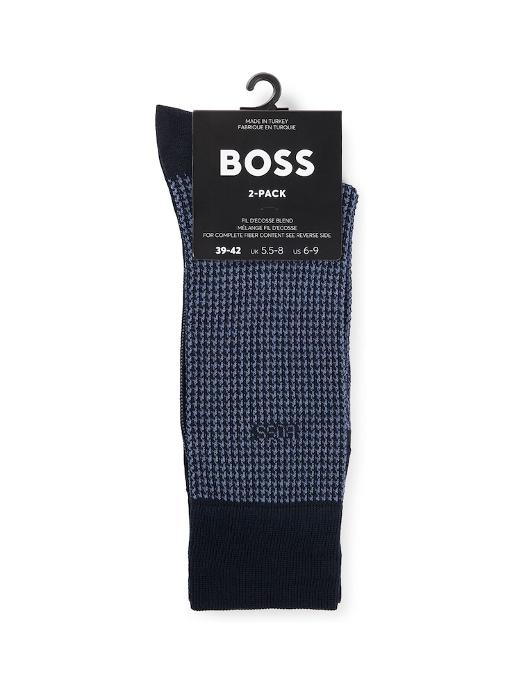 Blau - BOSS Cotton Blend Socks 2 Pack - Bild 2 von 3