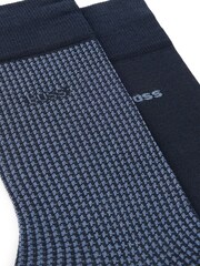 Blau - BOSS Cotton Blend Socks 2 Pack - Bild 3 von 3