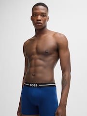 BOSS Blue Logo Waistband Boxer Briefs Stretch Cotton 3 Pack - Image 5 of 7