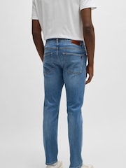 BOSS Light Blue Slim Fit Delaware Comfort Stretch Denim Jeans - Image 3 of 5