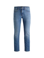 BOSS Light Blue Slim Fit Delaware Comfort Stretch Denim Jeans - Image 5 of 5