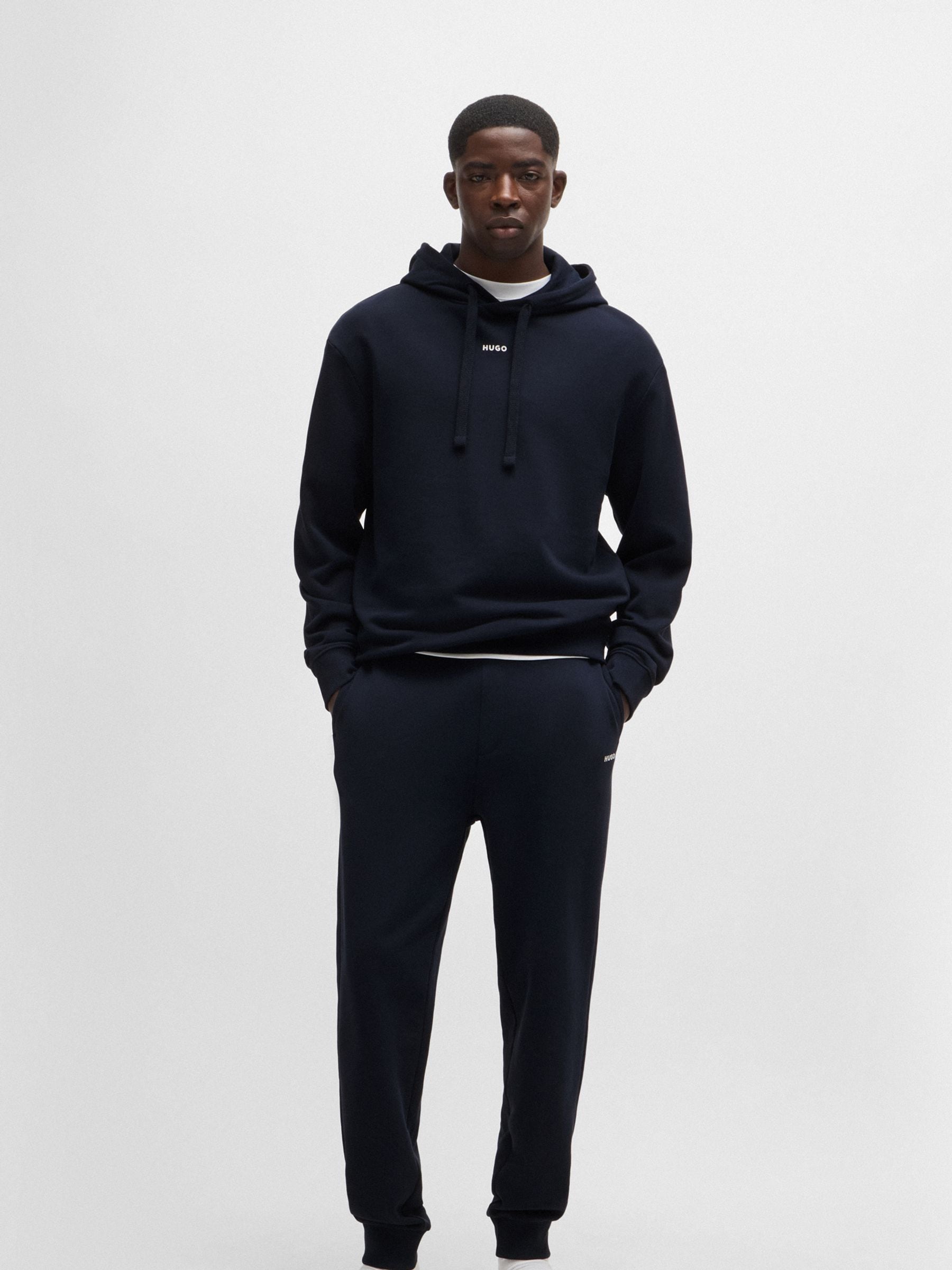 Buy HUGO Blue Contrast Logo 100 Cotton Terry Tracksuit from Next Canada