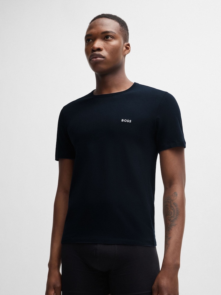 BOSS 100% Cotton Embroidered Logo T-Shirts 3 Pack - Image 2 of 5