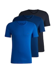 BOSS 100% Cotton Embroidered Logo Underwear T-Shirts 3 Pack - Imagen 1 de 5