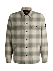 BOSS Natural Oversized Fit Checked Overshirt In Tweed - Image 6 of 6