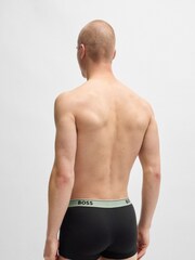 BOSS Black Logo Waistband Stretch Cotton Trunks 3 Pack - Image 5 of 7