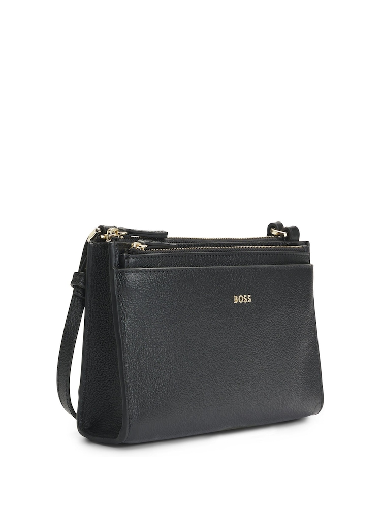 BOSS Black Detachable Pochette Mini Bag In Pebbled Leather - Image 2 of 5