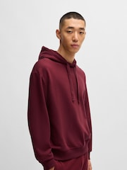 HUGO Pink Contrast Logo Tracksuit Bottoms in 100% Cotton Terry - Image 2 of 5