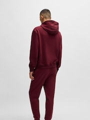 HUGO Pink Contrast Logo Tracksuit Bottoms in 100% Cotton Terry - Image 3 of 5