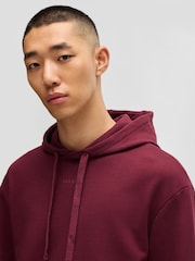 HUGO Pink Contrast Logo Tracksuit Bottoms in 100% Cotton Terry - Image 4 of 5