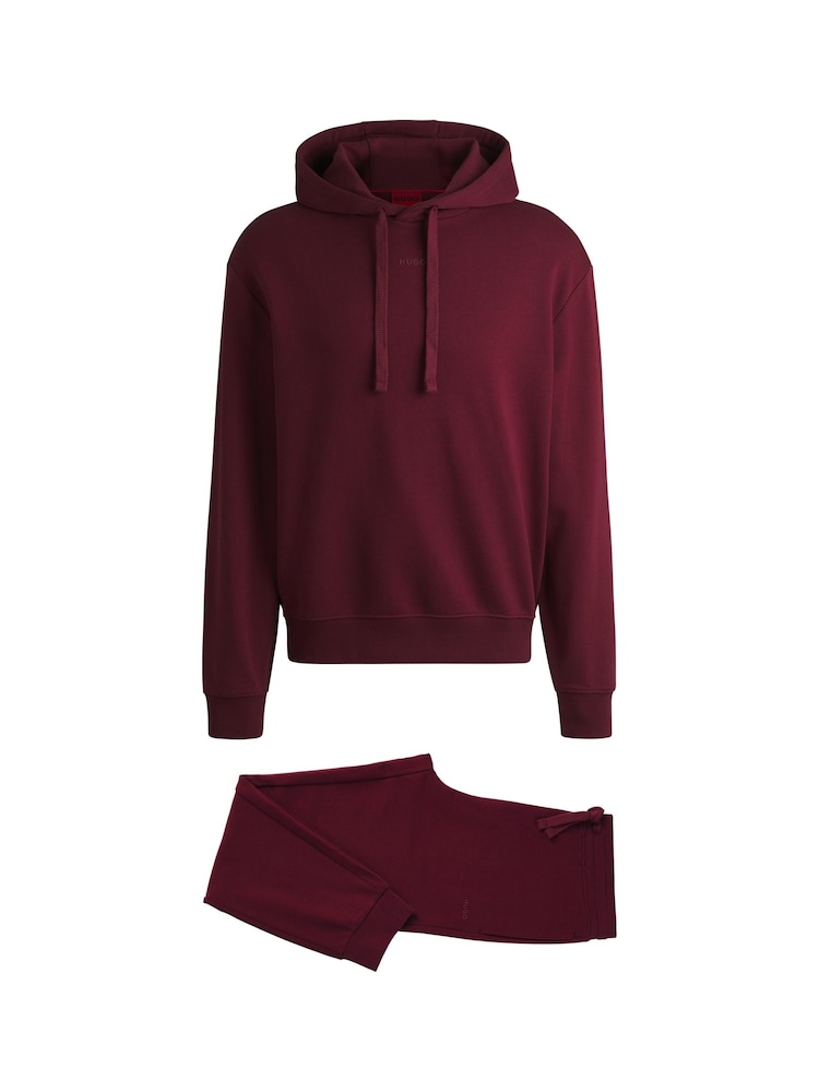 HUGO Pink Contrast Logo Tracksuit Bottoms in 100% Cotton Terry - Image 5 of 5 HUGO Pink Contrast Logo Tracksuit Bottoms in 100% Cotton Terry - Image 5 of 5