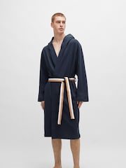 BOSS Blue Logo Detail 100% Cotton Terry Dressing Gown - Image 1 of 1