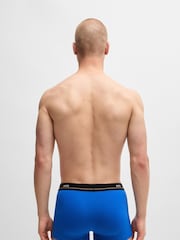 BOSS Blue Five Pack of Logo Waistband Trunks in Stretch Cotton - Image 3 of 7