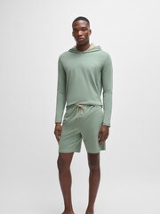 BOSS Green Embroidered Logo Shorts In Stretch Cotton - Image 1 of 5