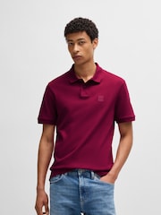 BOSS Red Slim Fit Logo Patch Stretch Cotton Polo Shirt - Image 1 of 5
